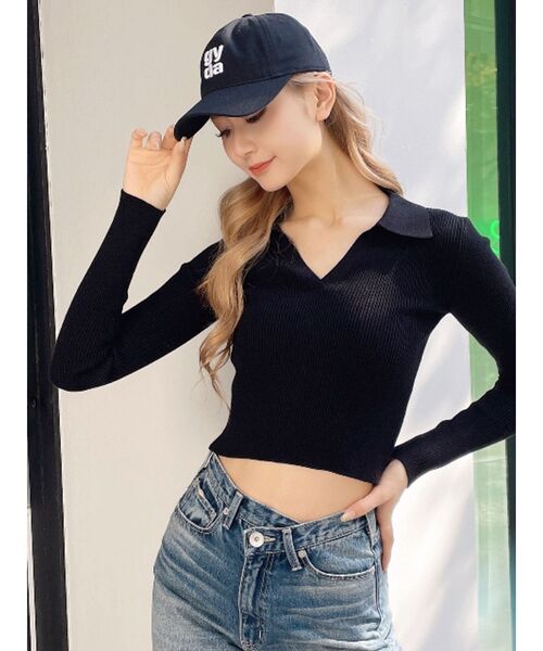 GYDA(ジェイダ)の「Square gyda embroideryキャップ(キャップ・レディース・オフホワイト/レッド/ブラック・FREE)」の12枚目の写真