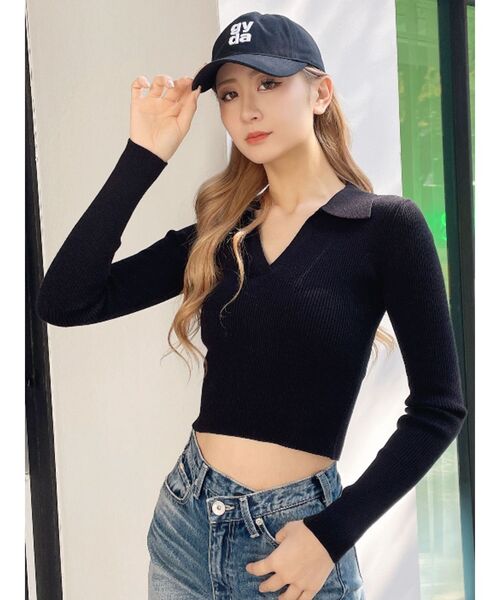 GYDA(ジェイダ)の「Square gyda embroideryキャップ(キャップ・レディース・オフホワイト/レッド/ブラック・FREE)」の15枚目の写真