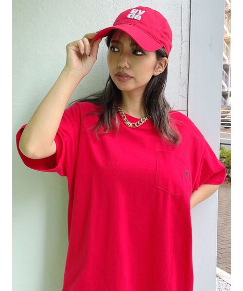 GYDA(ジェイダ)の「Square gyda embroideryキャップ(キャップ・レディース・オフホワイト/レッド/ブラック・FREE)」の18枚目の写真