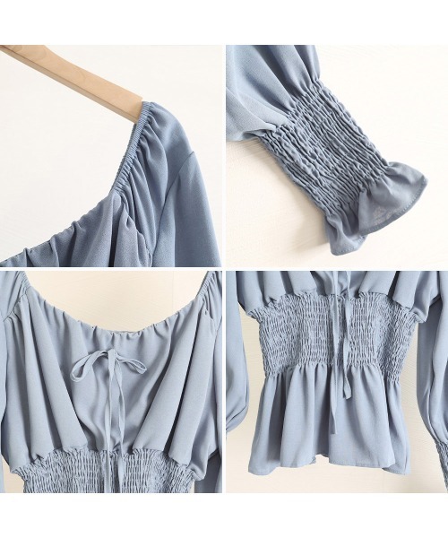 Miniministore(ミニミニストア)の「ウエストシャーリングブラウス レディース(シャツ/ブラウス・レディース・アイボリー/ブルー・M/L)」の16枚目の写真