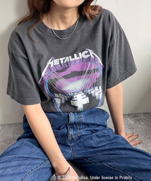 GOOD ROCK SPEED(グッドロックスピード)の「【GOOD ROCK SPEED/グッドロックスピード】BANDプリント半袖シャツ(Tシャツ/カットソー・レディース・ブラック系その他3/ブラック系その他2/チャコールグレー/ブラック系その他・FREE)」の4枚目の写真