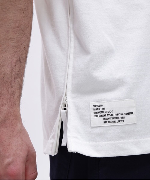 AVIREX（アヴィレックス）の「LOOSE FIT MIL. POCKET T-SHIRT / ルーズフィット ミリタリー ポケット Tシャツ / AVIREX / アヴィレックス（Tシャツ/カットソー・メンズ・ホワイト/チャコールグレー/ネイビー/オリーブ・XX-LARGE/X-LARGE/LARGE/MEDIUM）」の11枚目の写真
