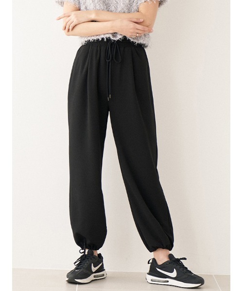 Stylevoice for xxx(スタイルヴォイスフォー)の「ソフトジョーゼットドロストパンツ(その他パンツ・レディース・ホワイト/ブラック・FREE)」の2枚目の写真