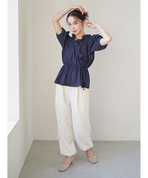 Stylevoice for xxx(スタイルヴォイスフォー)の「ソフトジョーゼットドロストパンツ(その他パンツ・レディース・ホワイト/ブラック・FREE)」の22枚目の写真