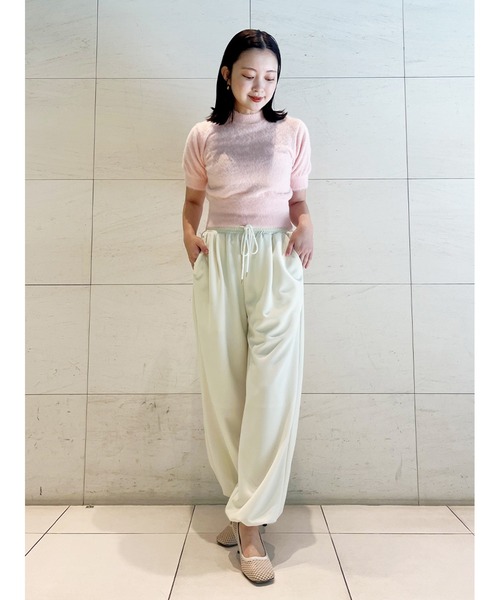 Stylevoice for xxx(スタイルヴォイスフォー)の「ソフトジョーゼットドロストパンツ(その他パンツ・レディース・ホワイト/ブラック・FREE)」の16枚目の写真