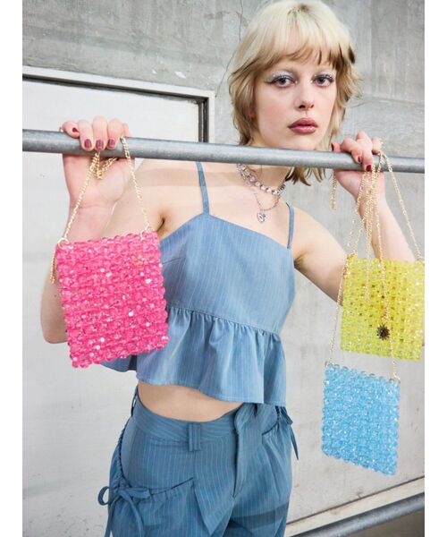 EVRIS（エヴリス）の「コンパクトビーズBAG（ショルダーバッグ・レディース・ブルー/イエロー/ピンク・FREE）」の4枚目の写真