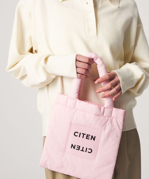 CITEN（シテン）の「＜CITEN＞パデッド クリア ロゴ トート S（トートバッグ・レディース・ホワイト/オレンジ/グレー/ブラック/オリーブ/シルバー/ライトブルー/ワインレッド/ライトグレー/コバルトブルー/イエロー/レッド/ライトピンク/ケリーグリーン・FREE）」の10枚目の写真