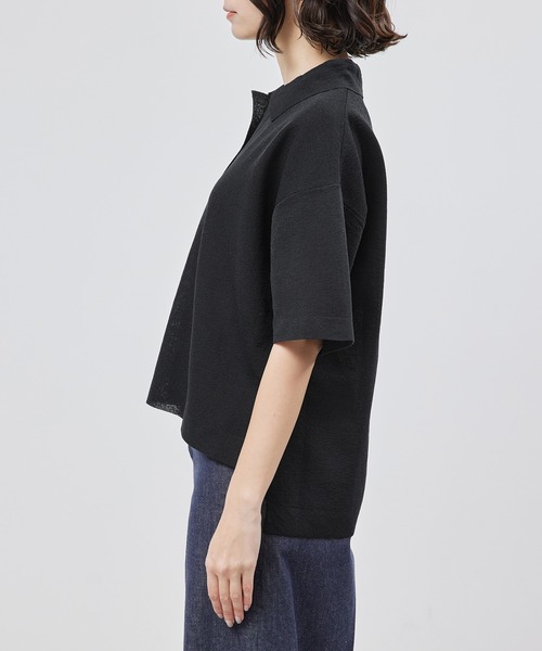 ROPE'（ロペ）の「リネンライクスキッパー半袖トップス（ニット/セーター・レディース・ネイビー/オフホワイト・FREE）」の10枚目の写真