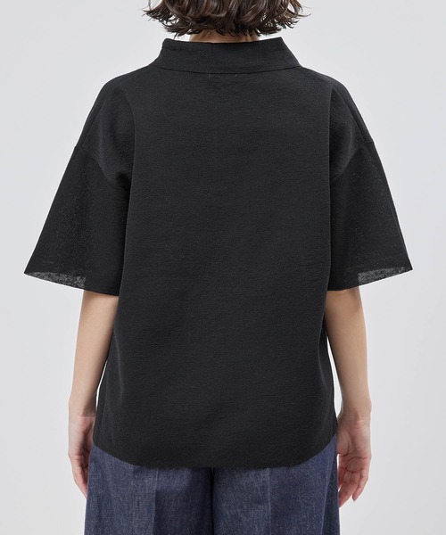 ROPE'（ロペ）の「リネンライクスキッパー半袖トップス（ニット/セーター・レディース・ネイビー/オフホワイト・FREE）」の11枚目の写真