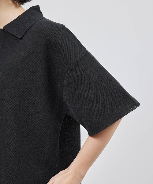 ROPE'（ロペ）の「リネンライクスキッパー半袖トップス（ニット/セーター・レディース・ネイビー/オフホワイト・FREE）」の13枚目の写真