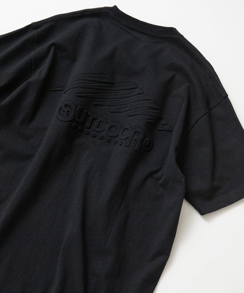 OUTDOOR PRODUCTS(アウトドアプロダクツ)の「【OUTDOOR PRODUCTS/アウトドアプロダクツ】 ヘビーウェイト オーバーサイズ エンボスロゴTシャツ(Tシャツ/カットソー・メンズ・ブラック/カーキ/グレイッシュブルー/ベージュ/ライトグリーン/ホワイト/ピンク・LARGE/X-LARGE/MEDIUM)」の1枚目の写真
