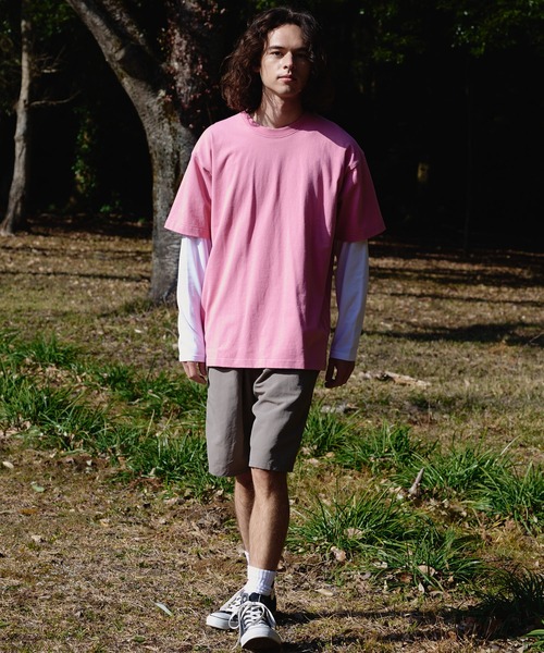 OUTDOOR PRODUCTS(アウトドアプロダクツ)の「【OUTDOOR PRODUCTS/アウトドアプロダクツ】 ヘビーウェイト オーバーサイズ エンボスロゴTシャツ(Tシャツ/カットソー・メンズ・ブラック/カーキ/グレイッシュブルー/ベージュ/ライトグリーン/ホワイト/ピンク・LARGE/X-LARGE/MEDIUM)」の18枚目の写真