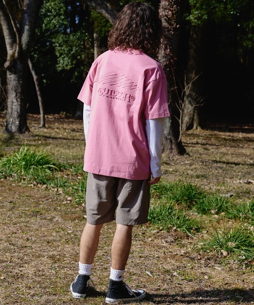 OUTDOOR PRODUCTS(アウトドアプロダクツ)の「【OUTDOOR PRODUCTS/アウトドアプロダクツ】 ヘビーウェイト オーバーサイズ エンボスロゴTシャツ(Tシャツ/カットソー・メンズ・ブラック/カーキ/グレイッシュブルー/ベージュ/ライトグリーン/ホワイト/ピンク・LARGE/X-LARGE/MEDIUM)」の21枚目の写真