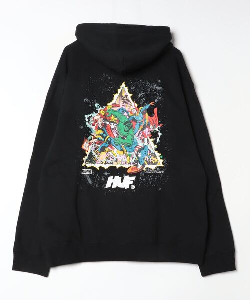HUF(ハフ)の「HUF COSMIC ASSEMBLAGE P/O HOODIE ハフ コズミック アッセンブリ パーカー(パーカー・メンズ・ブラック・SMALL/MEDIUM/X-LARGE/LARGE)」の2枚目の写真