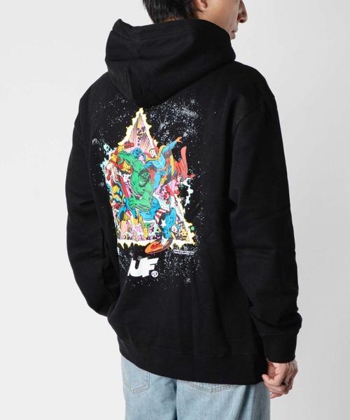 HUF(ハフ)の「HUF COSMIC ASSEMBLAGE P/O HOODIE ハフ コズミック アッセンブリ パーカー(パーカー・メンズ・ブラック・SMALL/MEDIUM/X-LARGE/LARGE)」の14枚目の写真