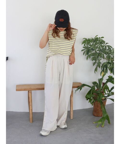 MILLER(ミラー)の「Miller別注 ショルダータックタンクトップ(Tシャツ/カットソー・レディース・ブルー/イエロー/ブラウン・FREE)」の13枚目の写真