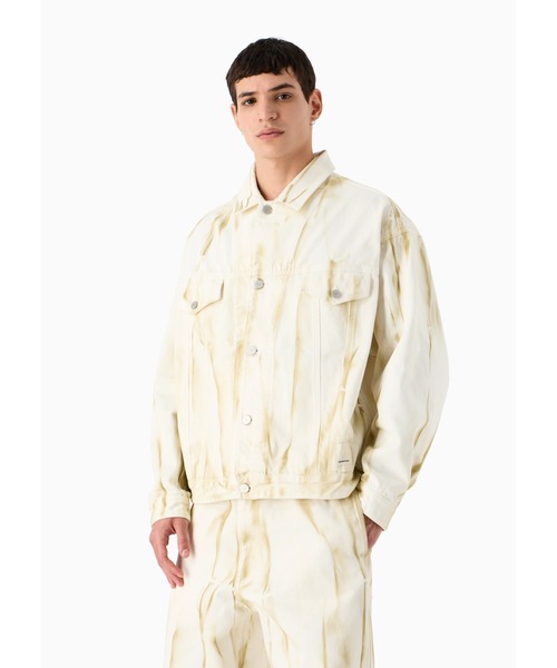 EMPORIO ARMANI(エンポリオアルマーニ)の「【エンポリオ アルマーニ】Emporio Armani Sustainability Values Capsule Collection ブルゾン オーガニックドリル ストリーク(ブルゾン・メンズ・ホワイト系その他・46/48/50)」の3枚目の写真