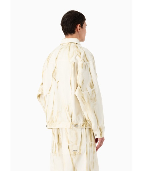 EMPORIO ARMANI(エンポリオアルマーニ)の「【エンポリオ アルマーニ】Emporio Armani Sustainability Values Capsule Collection ブルゾン オーガニックドリル ストリーク(ブルゾン・メンズ・ホワイト系その他・46/48/50)」の4枚目の写真
