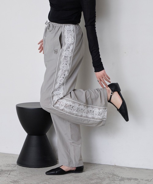 forksy.】レースシアーライントラックパンツ（その他パンツ）｜forksy