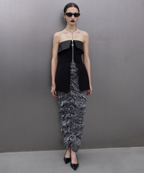 Josemoon レザーフラップビスチェ JOSE MOON（ジョゼムーン）の「LEATHER FLAP BUSTIER/レザー