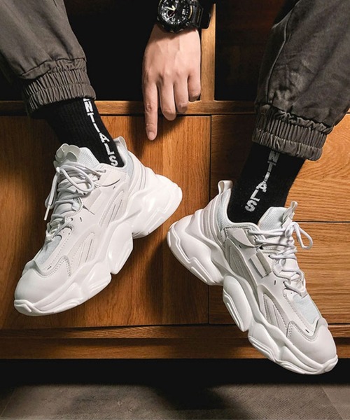 BENDER TOKYO（ベンダートウキョウ）の「コリアン アグリシューズ 厚底 ダッドスニーカー（スニーカー・メンズ・ブラック/ホワイト・25/26/27）」の2枚目の写真