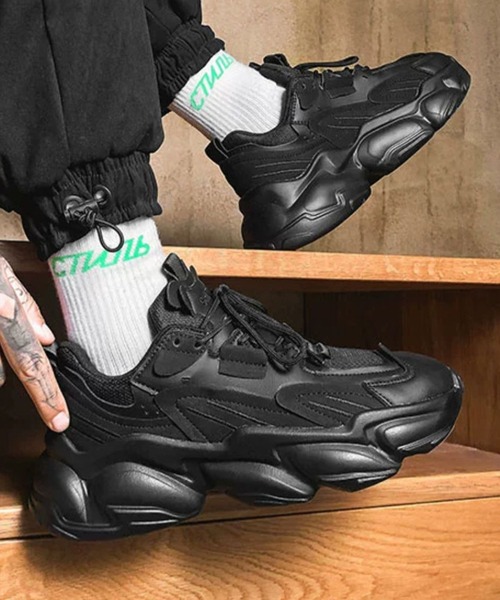 BENDER TOKYO（ベンダートウキョウ）の「コリアン アグリシューズ 厚底 ダッドスニーカー（スニーカー・メンズ・ブラック/ホワイト・25/26/27）」の10枚目の写真