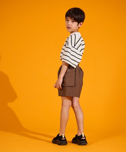 PAIRMANON STREET（ペアマノンストリート）の「【水陸両用・撥水】【PAIRMANON STREET】ミリタリー カーゴ ナイロン ショート パンツ（カーゴパンツ・キッズ・ブラック/カーキ/ブラウン系その他/ネイビー・130/120/150/140/90/100/110）」の14枚目の写真