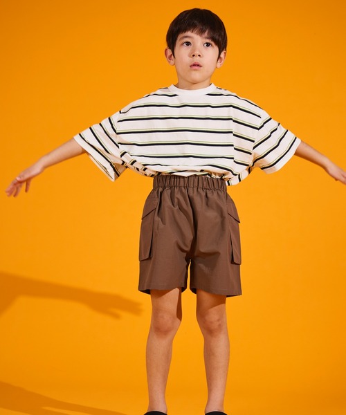 PAIRMANON STREET（ペアマノンストリート）の「【水陸両用・撥水】【PAIRMANON STREET】ミリタリー カーゴ ナイロン ショート パンツ（カーゴパンツ・キッズ・ブラック/カーキ/ブラウン系その他/ネイビー・130/120/150/140/90/100/110）」の13枚目の写真