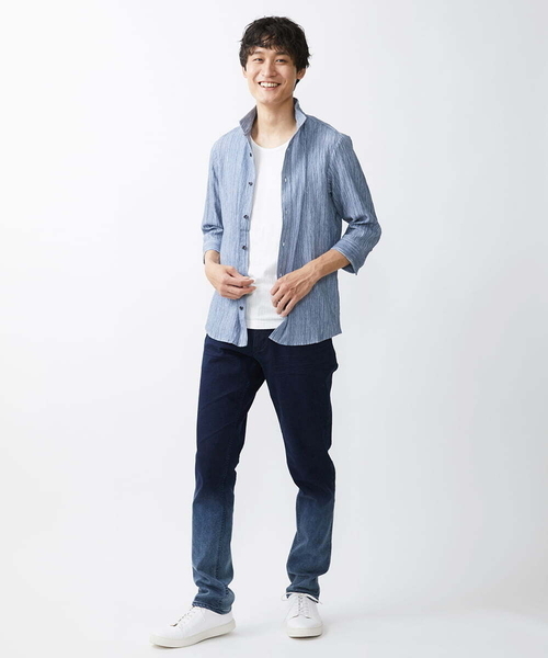 MK MICHEL KLEIN HOMME (エムケーミッシェルクランオム)の「テレコタンクトップ(Tシャツ/カットソー・メンズ・ブラック/ホワイト・51/48/46)」の4枚目の写真