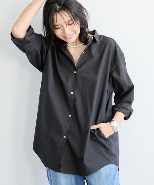 バンヤードストーム　紐コール　ロングシャツ　ブラウス　ピンク バンヤードストーム 紐コール ロングシャツ ブラウス ピンク