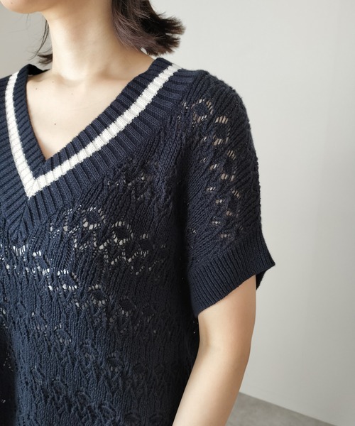 ⭐︎ヒロ⭐︎新品⭐︎ビアズリー⭐︎Vネックニットベスト⭐︎ブラック⭐︎ ⭐︎ヒロ⭐︎新品⭐︎ビアズリー⭐︎Vネックニットベスト