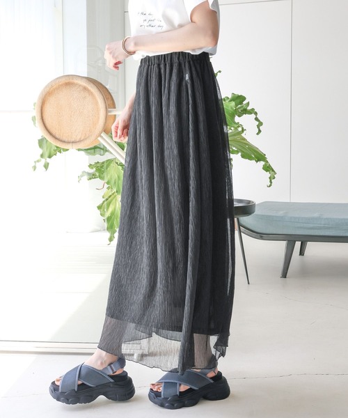 LEPSIM(レプシィム)の「アソートシアーフレアスカート 121681(スカート・レディース・レオパード/ベージュ/ブラック・FREE)」の5枚目の写真