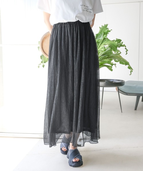 LEPSIM(レプシィム)の「アソートシアーフレアスカート 121681(スカート・レディース・レオパード/ベージュ/ブラック・FREE)」の6枚目の写真