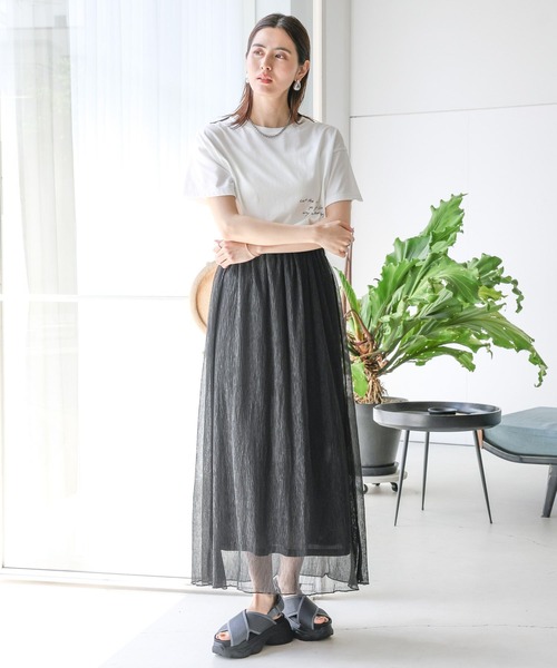 LEPSIM(レプシィム)の「アソートシアーフレアスカート 121681(スカート・レディース・レオパード/ベージュ/ブラック・FREE)」の8枚目の写真