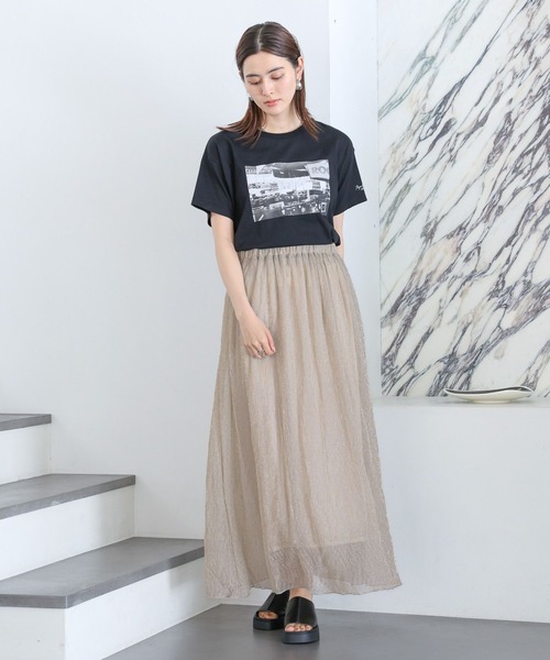 LEPSIM(レプシィム)の「アソートシアーフレアスカート 121681(スカート・レディース・レオパード/ベージュ/ブラック・FREE)」の13枚目の写真