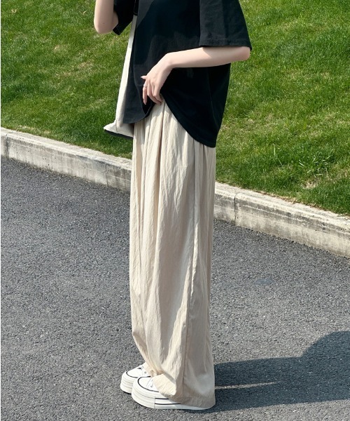 gossip!ロサンゼルス(ゴシップロサンゼルス)の「ウエストタック イージーパンツ(その他パンツ・レディース・ピンク/オフホワイト/ブラック・FREE)」の4枚目の写真