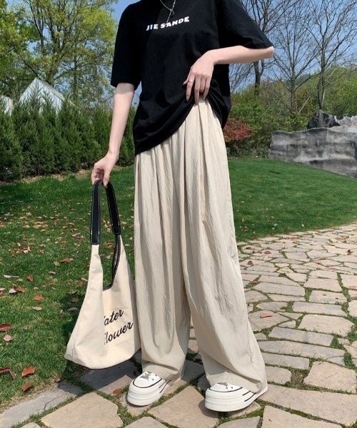 gossip!ロサンゼルス(ゴシップロサンゼルス)の「ウエストタック イージーパンツ(その他パンツ・レディース・ピンク/オフホワイト/ブラック・FREE)」の5枚目の写真