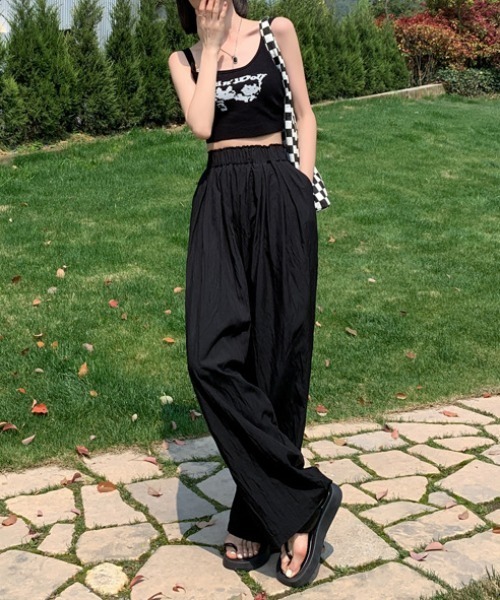 gossip!ロサンゼルス(ゴシップロサンゼルス)の「ウエストタック イージーパンツ(その他パンツ・レディース・ピンク/オフホワイト/ブラック・FREE)」の6枚目の写真