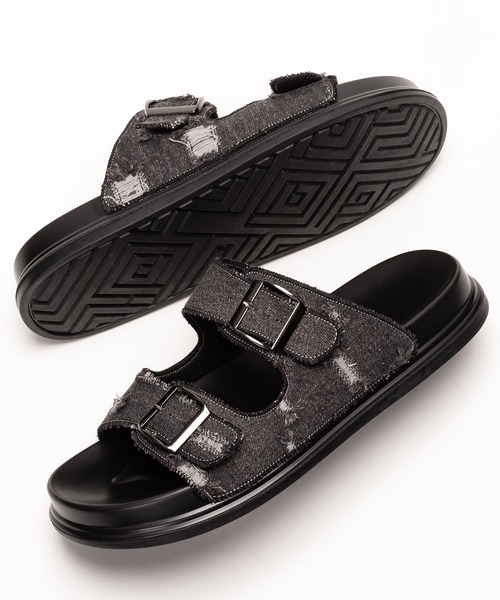 SVEC（シュベック）の「ダブルベルト コンフォートサンダル（サンダル・メンズ・ブラック/ブラック系その他3/ブラック系その他・41/42/43/44/40/39/38）」の13枚目の写真