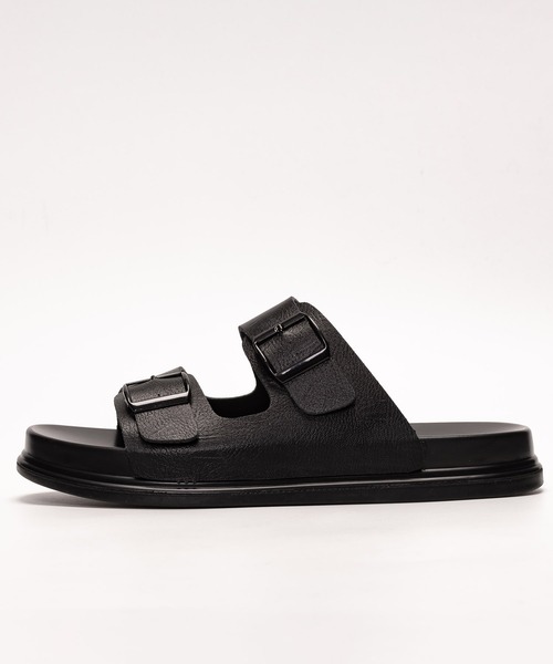 SVEC（シュベック）の「ダブルベルト コンフォートサンダル（サンダル・メンズ・ブラック/ブラック系その他3/ブラック系その他・41/42/43/44/40/39/38）」の4枚目の写真