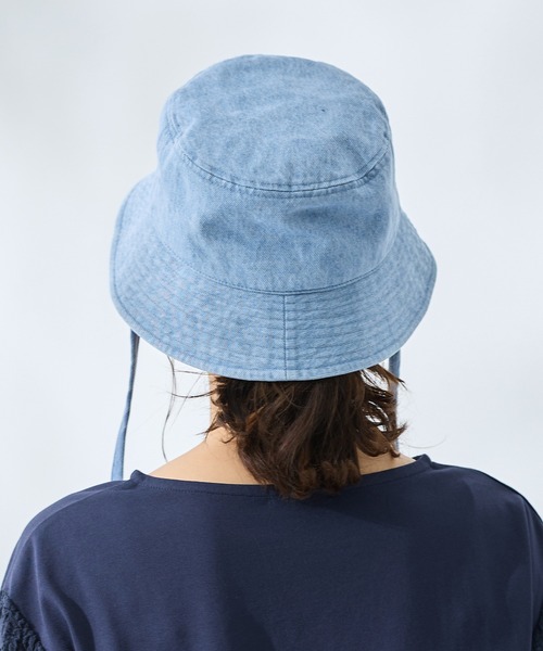 Honeys(ハニーズ)の「取り外せる紐付きバケットハット(ハット・レディース・ライトベージュ/アイボリー/ブルー/ブラック・FREE)」の16枚目の写真