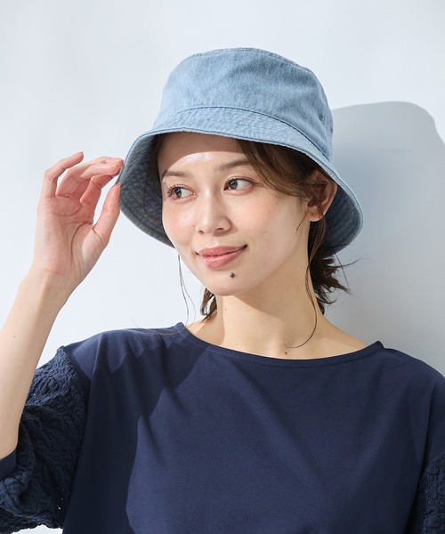 Honeys(ハニーズ)の「取り外せる紐付きバケットハット(ハット・レディース・ライトベージュ/アイボリー/ブルー/ブラック・FREE)」の17枚目の写真