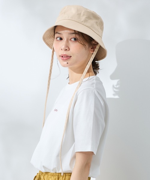 Honeys(ハニーズ)の「取り外せる紐付きバケットハット(ハット・レディース・ライトベージュ/アイボリー/ブルー/ブラック・FREE)」の18枚目の写真