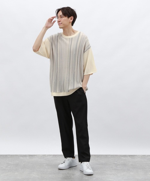 LAKOLE(ラコレ)の「3DニットTシャツ / 127459(ニット/セーター・メンズ・ブラック/グリーン/サンドグレー・MEDIUM/LARGE)」の9枚目の写真