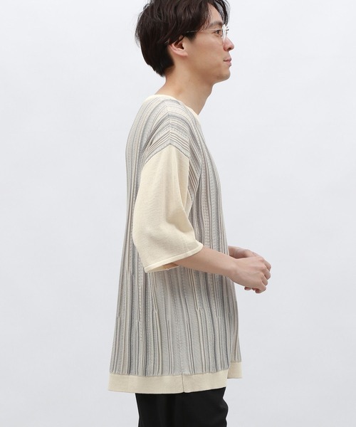 LAKOLE(ラコレ)の「3DニットTシャツ / 127459(ニット/セーター・メンズ・ブラック/グリーン/サンドグレー・MEDIUM/LARGE)」の12枚目の写真