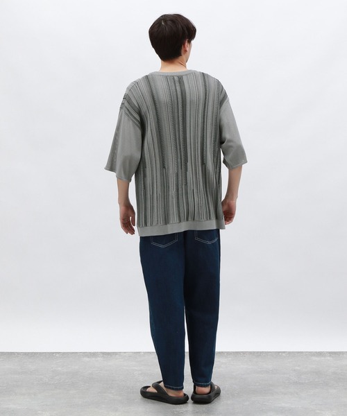 LAKOLE(ラコレ)の「3DニットTシャツ / 127459(ニット/セーター・メンズ・ブラック/グリーン/サンドグレー・MEDIUM/LARGE)」の6枚目の写真