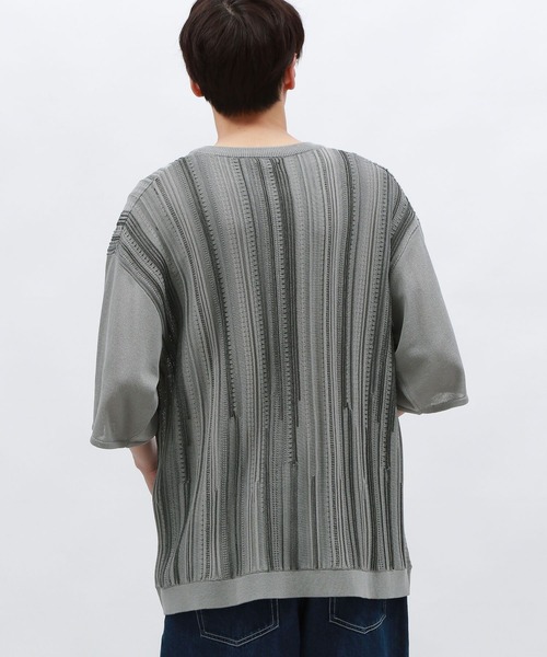 LAKOLE(ラコレ)の「3DニットTシャツ / 127459(ニット/セーター・メンズ・ブラック/グリーン/サンドグレー・MEDIUM/LARGE)」の8枚目の写真