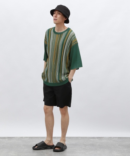 LAKOLE(ラコレ)の「3DニットTシャツ / 127459(ニット/セーター・メンズ・ブラック/グリーン/サンドグレー・MEDIUM/LARGE)」の14枚目の写真