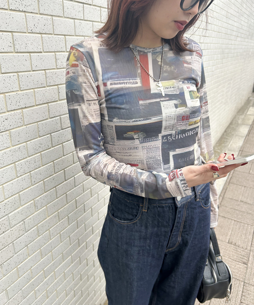 Oriens JOURNAL STANDARD(オリエンス ジャーナルスタンダード)の「《追加》プリントシアープルオーバー(Tシャツ/カットソー・レディース・ベージュ系その他・FREE)」の1枚目の写真