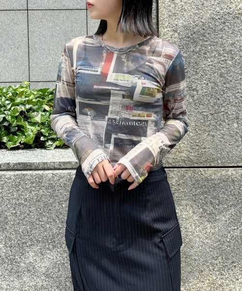 Oriens JOURNAL STANDARD(オリエンス ジャーナルスタンダード)の「《追加》プリントシアープルオーバー(Tシャツ/カットソー・レディース・ベージュ系その他・FREE)」の18枚目の写真